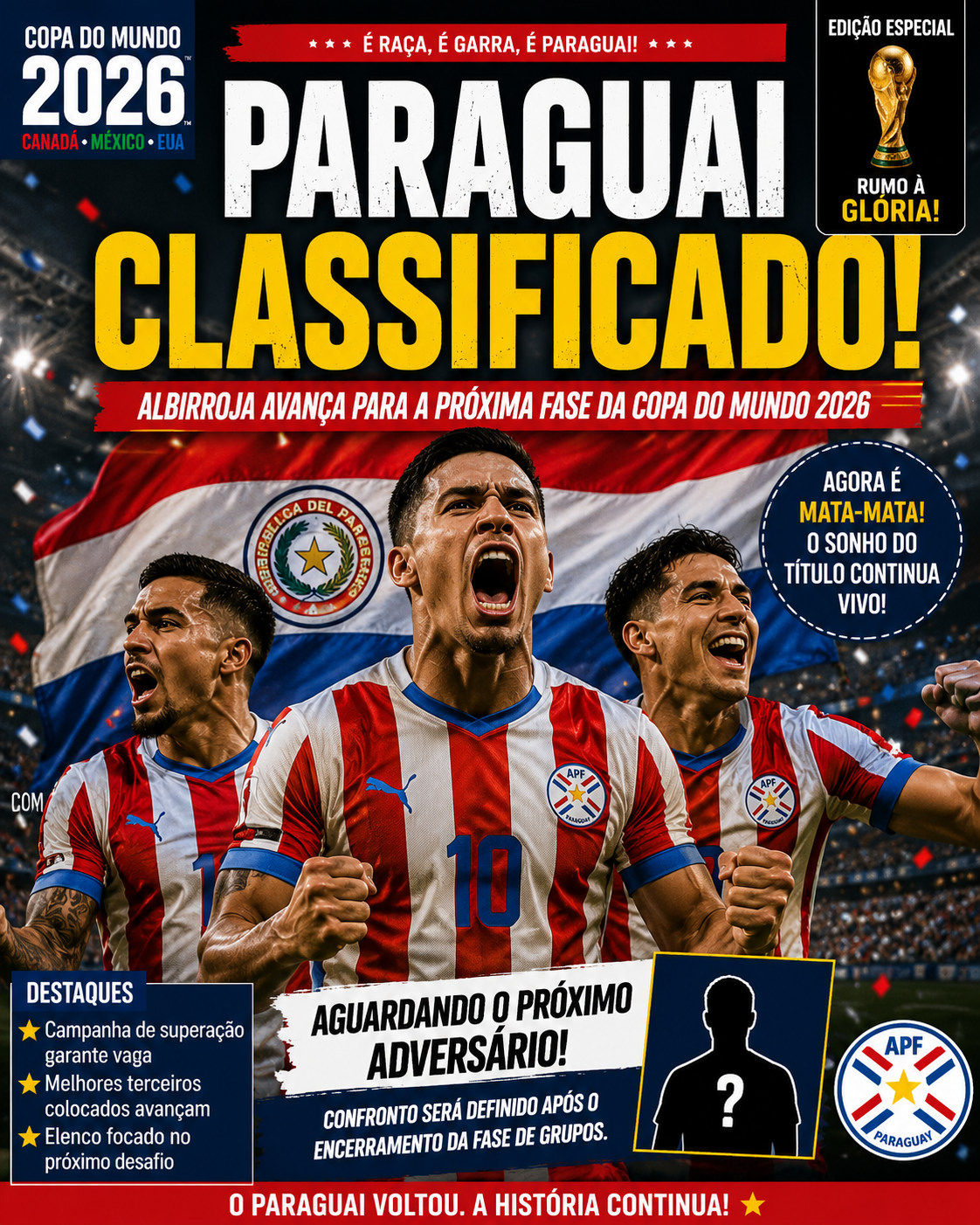 Paraguai avança à próxima fase da Copa do Mundo 2026 e aguarda definição do adversário